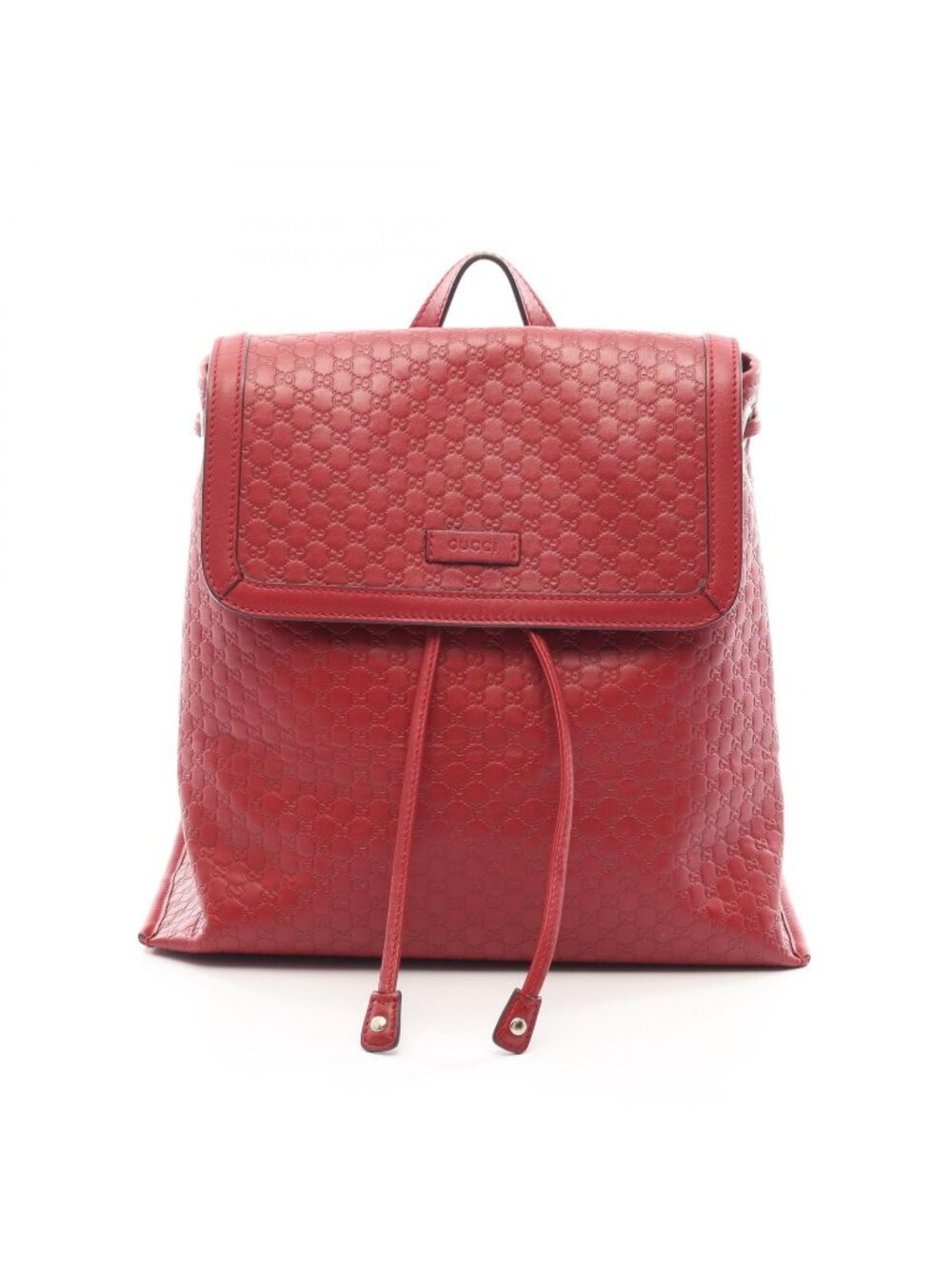Gucci Backpack Micro Guccissima Red Leather